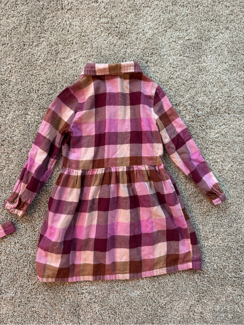 Girls Fall Clothing Lot Size 4T Plaid dress, quilted vest, fur vest, sweater - Picture 7 of 16